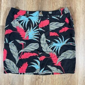 Kahala Skirt Womens‎ 8 Black Knee Length Straight Casual Hawaiian